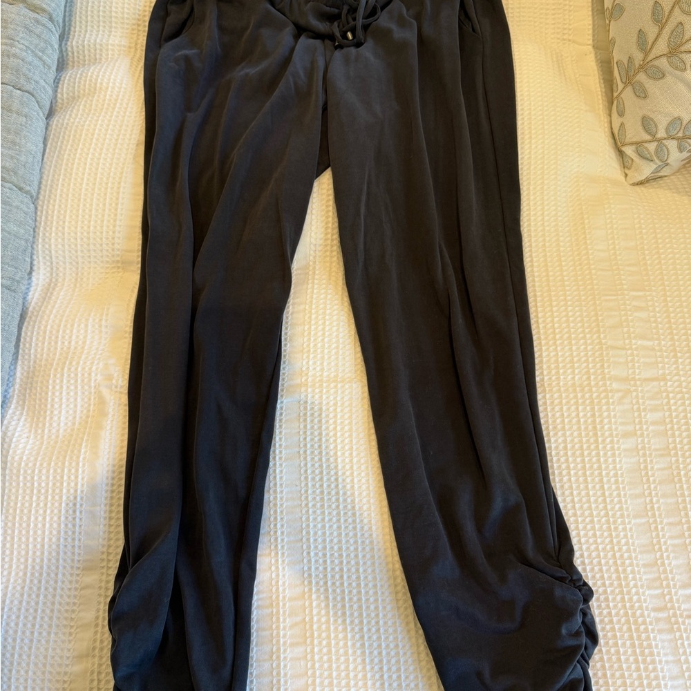 Splendid Cozy Cotton Jogger Black Pants, size small